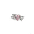 thumbnail image 1 of Anillo de amor de circonita de color metálico irregular para mujer, diseño de nicho, anillo de apertura ajustable para dedo, 1 of 6