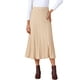 thumbnail image 1 of Faldas midi de punto de cintura alta en línea A vintage casual para mujer INSPIRE CHIC XL caqui, 1 of 5