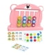 thumbnail image 1 of Rompecabezas de madera con combinación de colores, juguetes de aprendizaje Montessori, rompecabezas de madera para niñas Rosa claro, 1 of 9