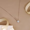 thumbnail image 3 of JeenMata Lab Grown Diamond 0.75 Carat Round Cut Classic Solitaire Pendant Necklace - in 18K Rose Gold Plating for Women, 3 of 8