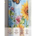 thumbnail image 3 of Summer Yellow Sunflower Sheer Curtains for Living Room Bedroom Daisy Wildflower Pastoral Sheer Curtains 45 Inch Long 2 Panels Set Light Filtering Curtain Window Treatments Drapes for Dining Room, 3 of 6