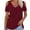 Wine red, variant on V Neck Criss Cross Cold Shoulder Tops Blouse for Womens