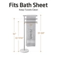 thumbnail image 5 of Free Standing Towel Racks For Bathroom With Weighted Marble Base  40-inch Floor Rack Stand 3 Swivel Bars 18/8 Stainless Steel Brushed Finish Bth219-2, 5 of 8