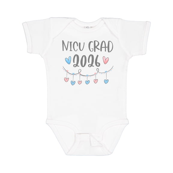 Inktastic Nicu Grad 2026 with Hearts Boys or Girls Baby Bodysuit
