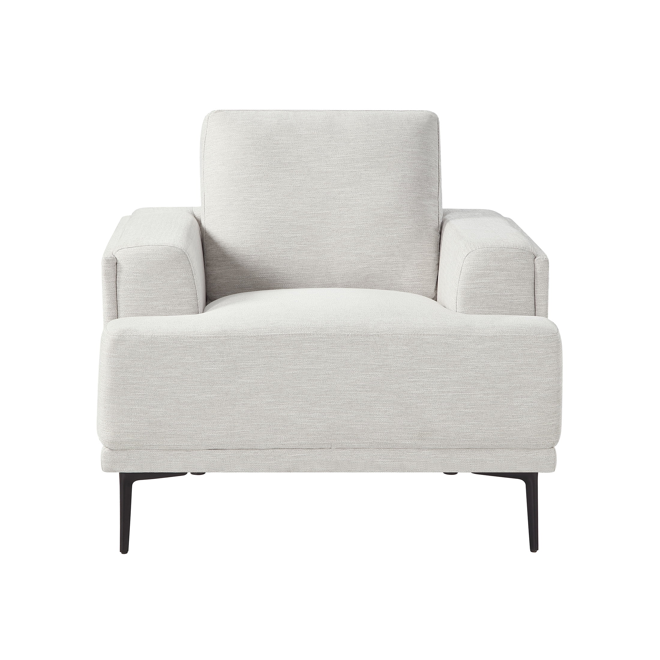 OakvillePark Bravelle Chenille Chair with Black Metal Legs, Taupe