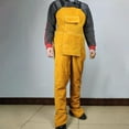 thumbnail image 4 of Welding Clothing Leather Welding Apron with Pockets BBQ Apron Yellow 103cm, 4 of 8