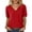 91#Red, variant on Women's Sweaters Casual V Neck Short Sleeve Knit Summer Pullover Sweater Tops Red L