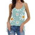 thumbnail image 3 of Camiseta Sin Mangas Para Mujer Sin Mangas Cami Tops Moda Corte Bajo Plisado Correa de Espagueti Camisola Suelta Chaleco Holgado Odeerbi ODB158686, 3 of 6
