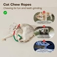 thumbnail image 2 of Enkarl Cat Toys Chew Ropes 3Pcs with Refillable Natural Catnip, Safe Teeth Cleaning Toy for Indoor Kittens, Interactive Cat Nip Kitty Toys for All Breeds 19.5 Inches, 2 of 6