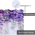 thumbnail image 3 of Watercolor Floral Lilac Rod Pocket Valance Curtains,Vintage Rustic Farmhouse Spring Garden Flower Lilac Energy Efficient Rod Pocket Curtain Window Valances for Kitchen Windows,54"x18"in（1Pcs）, 3 of 4