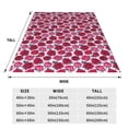 thumbnail image 3 of Pofeuu Rose Flowers Print Ultra-Soft Micro Fleece Blanket,for Bed Or Sofa,All Season Throw Blankets Flannel Blanket-80"x60", 3 of 7