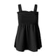 thumbnail image 2 of Playeras,Blusas y Tops,Ropa para Mujer Gimnasio Tank Tops Mujer Mujeres Casual Moda Sólido Multicolor Plisado Pecho Envuelto Sin Mangas Camiseta Sin Mangas (Black, L), 2 of 4