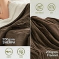 thumbnail image 3 of Heat Blanket \uDx\uD Throw Soft Flannel & Sherpa Reversible Electric Blanket with Heat Settings Timer Setting and Hours Auto-Shut Off, 3 of 7