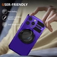 thumbnail image 6 of Case for iPhone 16 Pro,Military Grade Design Built-in 360 Degree Rotatable Magnetic Kickstand Heavy Duty Drop Protection Shockproof Phone Case for iPhone 16 Pro,6.3 inch（Purple）, 6 of 18
