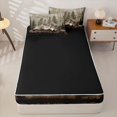 thumbnail image 4 of Erosebridal Rustic Sleeping Wolf Zipper Full Size Comforter Sets with Fitted Sheet and 2 Pillowcases,Pine Tree Silhouette Zipper Bedding Set,Beige Brown,Black Reversible, 4 of 6