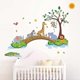 thumbnail image 2 of Vinilos decorativos de animales de la selva: Elefante, jirafa y león en un puente. Decoración de pared para dormitorio infantil o de bebé., 2 of 5