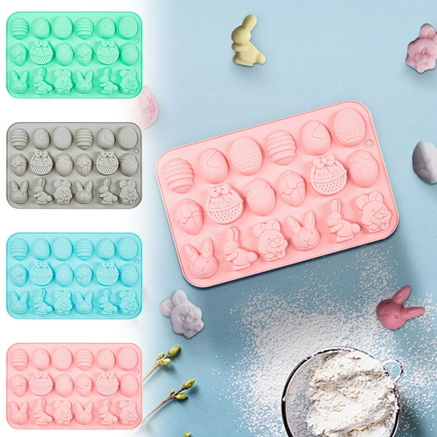 Xihbxyly Molde para Pastel de Conejo, Material Antiadherente de Grado Alimenticio, Diseño Fácil de Limpiar, Uso Versátil para Chocolate y Galletas, Perfecto para Pascua o Cumpleaños, Juego de 1 Pieza