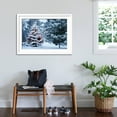 thumbnail image 3 of Art.com This Snow Covered Christmas Tree Stands out Brightly against the Dark Blue Tones of this Snow Cover Photographic Print by Ricardo Reitmeyer, White Frame Wall Art, 44" x 32", 3 of 5