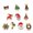 Random Style, variant on Sunjoy Tech Christmas Nail Ornament Decorative Alloy Colorful Xmas Style DIY Nail Art Decoration Nail Supplies