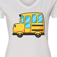 thumbnail image 4 of Inktastic Cute School Bus Women's V-Neck T-Shirt, 4 of 5