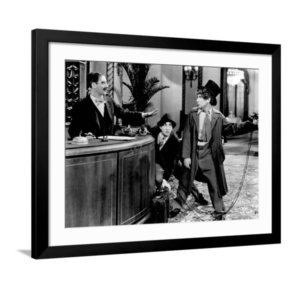 Art.com The Cocoanuts, The Marx Brothers (Groucho Marx, Chico Marx, Harpo Marx), 1929 Photo, Black Frame Wall Art, 40" x 32"