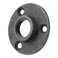 thumbnail image 1 of Floor Flange, Threaded Flange, Black Colour Durable 10 Pcs/Set For Industrial Supplies Industrial Hardware, 1 of 8