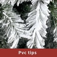 thumbnail image 5 of 1Pc 7.5Ft Hinged Artificial Fir Chritmas Tree, Snow Flocked Artificial Holiday Christmas Tree W/1,346 Branch Tips/Vinyl/Indoor Use Only/For Shop Mall Livingroom Store，Green, 5 of 8