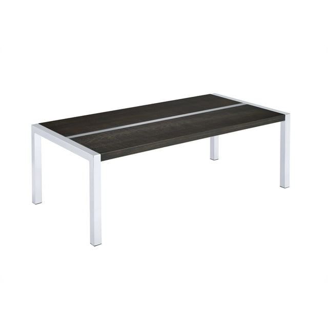 ACME Jethro Table Basse Carrée en Chrome et Brun