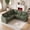 Green, variant on LAUSAINT HOME Modern L Shaped Couch, 81" Comfy Upholstered Convertible Corner Sectional Sofa Couches with Graceful Silhouette for 5 Seater, Living Room, Apartment, Reception Room, Chenille, Beige