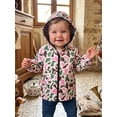 thumbnail image 3 of Chaqueta infantil con bolsillos, estampado de camuflaje, cierre de cremallera frontal, capucha y manga larga., 3 of 9