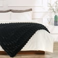 thumbnail image 6 of Home Soft Things Fuzzy Striped Faux Fur Throw-Black-50"x60", 6 of 9