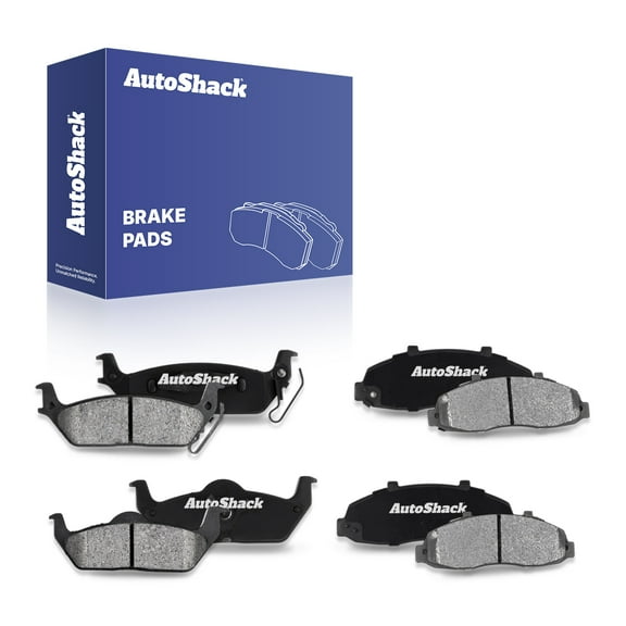AutoShack Front & Rear Ceramic Brake Pad Set | Replacement for 2004 Ford F-150 2004 Ford F-150 Heritage | 8-PC