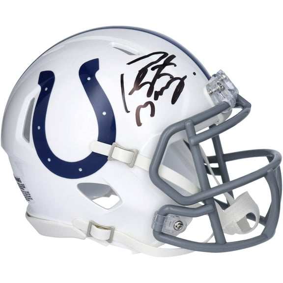 Peyton Manning Indianapolis Colts Autographed 2004-2019 Throwback Logo Riddell Speed Mini Helmet - Fanatics Authentic Certified