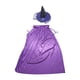 thumbnail image 3 of Capa y sombrero de bruja para adultos, disfraz de Halloween, accesorios para fotos, para hombres y mujeres. Violeta, 3 of 9