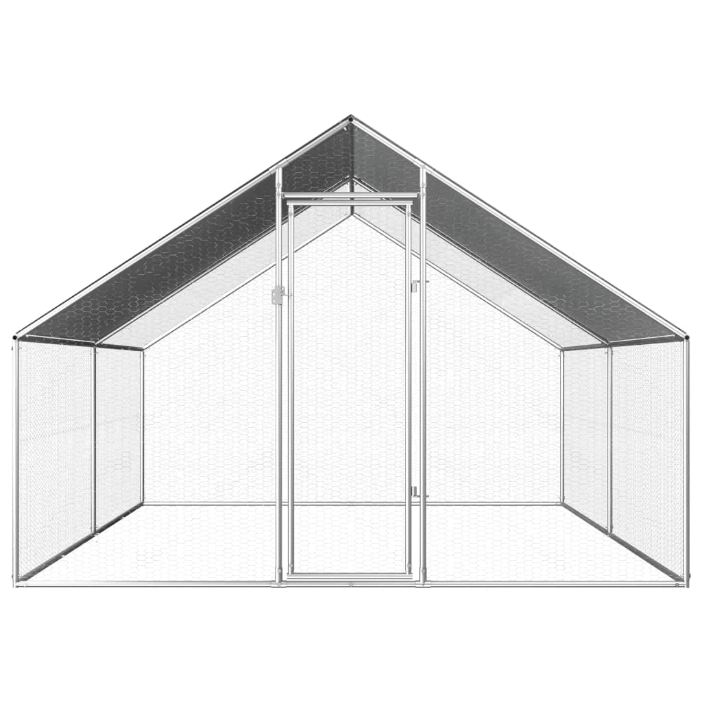 Pefilos 10'x13'x6'5" Large Metal Chicken Coop, Chicken Coops Run Cage with Waterproof Cover for Outdoor Backyardle, Silver Pefilos 10'x13'x6'5" Large Metal Chicken Coop, Chicken Coops Run Cage with Waterproof Cover for Outdoor Backyardle, Silver