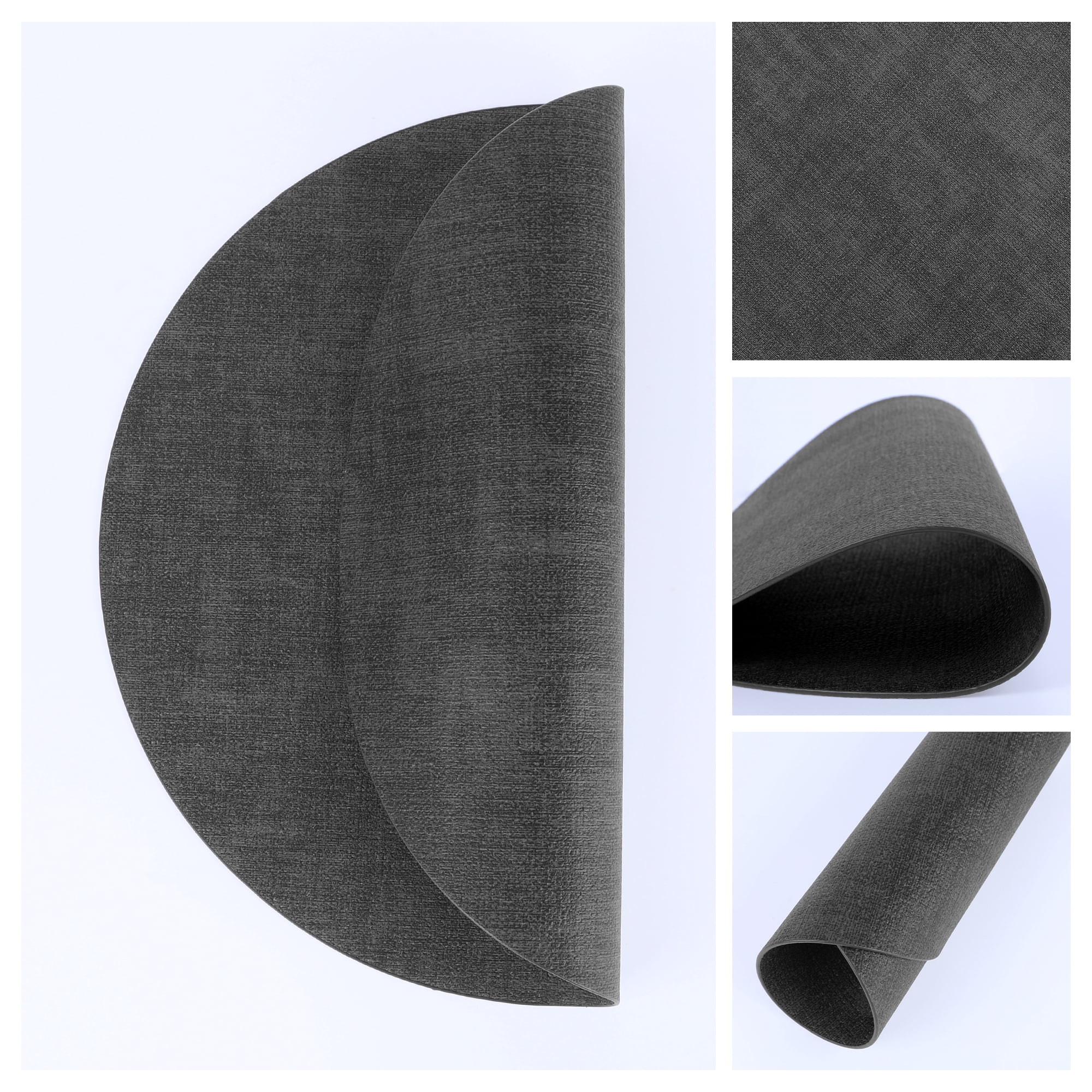 Unique Bargains Kitchen Placemats Washable Table Mat Wipeable Placemats Black 13x13in