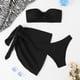 thumbnail image 5 of Traje de baño para mujer, bikini de color liso con falda de gasa de tubo dividido, traje de baño dividido de tres piezas, trajes de baño para mujer, 5 of 9