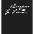 thumbnail image 2 of Bonjour Je T'Aime Adult Short Sleeve Tee-Small-Black, 2 of 3