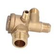 thumbnail image 1 of Brass Check Valve Accessory 4 Way Double Pipe, High Strength Check Valve for Air Compressor, with Features for Air Compressor, 1 of 7