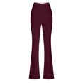 thumbnail image 4 of Clearance!Tbopshirt Flare Yoga Pants for Women,Flare Leggings with Tummy Control,Solid Color High-Waisted Wide Leg Tight Fitting Hip Shaping Flared Pants,S-XXL, 4 of 4
