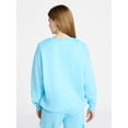 thumbnail image 3 of No Boundaries Oversized Fleece Sweatshirt with Long Sleeves, Women's XXS-4X, 3 of 5