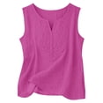 thumbnail image 5 of CFMIURAN Tank Tops for Women Crew Neck Lightweight Casual Tops Solid Color Spaghetti Straps Basic Summer Top 2026, Hot Pink Tanks & Camis, 2XL, 5 of 5