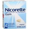 Nicorette Stop Smoking Aid 2 mg Gum Original 110 Each (Pack of 2)