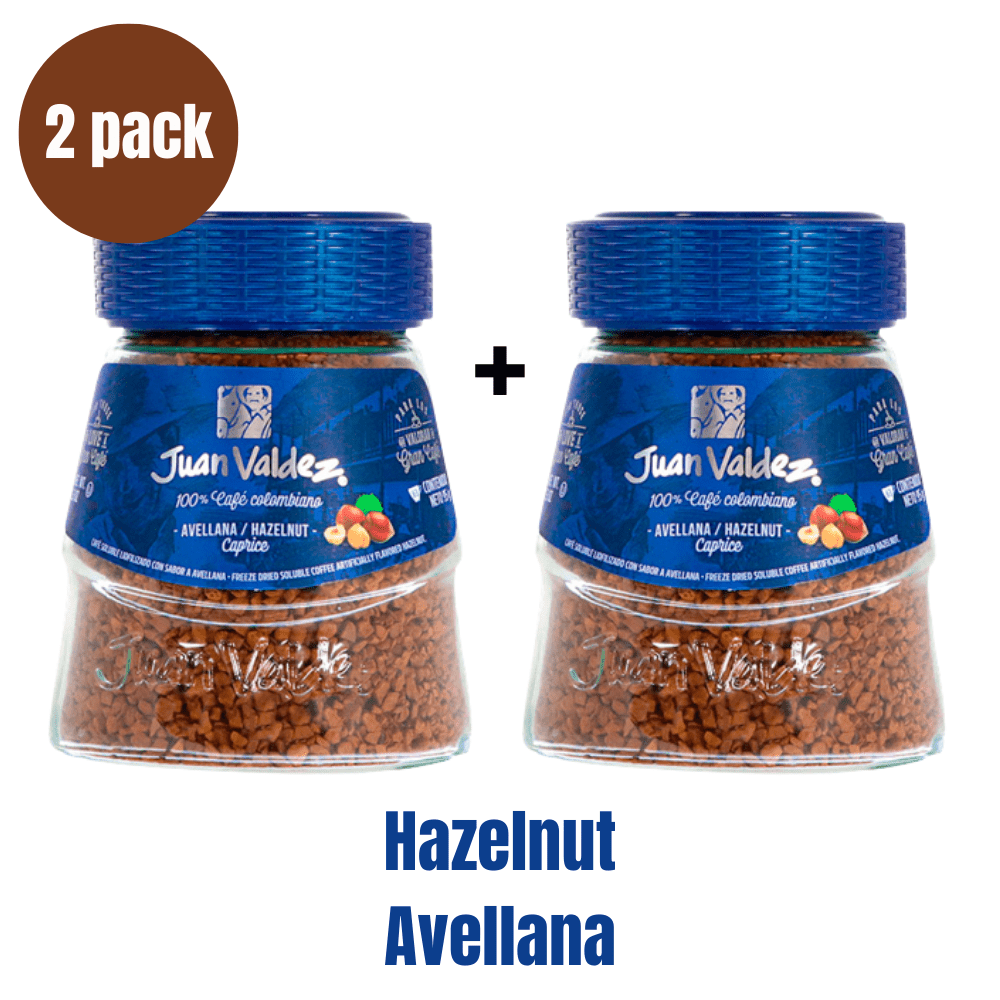 Colombian Coffee Juan Valdez (Pck of 2) Soluble Hazelnut Flavor Coffee