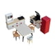 thumbnail image 2 of Conjunto de muebles en miniatura para casa de muñecas, juego de simulación, armario de juguete, accesorios para escenas de casa de muñecas Refrigerador rojo, 2 of 9