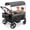 Gray, variant on COFUNOK 4 Seater Wagon Stroller for Kids, Foldable Stroller Wagon with Adjustable Canopy, Push & Pull Handles, Snack Tray, Storage Bag, Blue