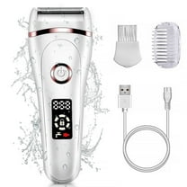 TiokMc Women Electric Shaver, 3-in-1 Rechargeable Hair Removal for Face, Body, Underarms & Bikini, Wet/Dry Cordless Razor with LED Display and Precision Blades