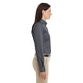 thumbnail image 4 of Harriton Ladies' Foundation 100% Cotton Long-Sleeve Twill Shirt with&nbsp;Teflonâ„¢ - M581W, 4 of 4