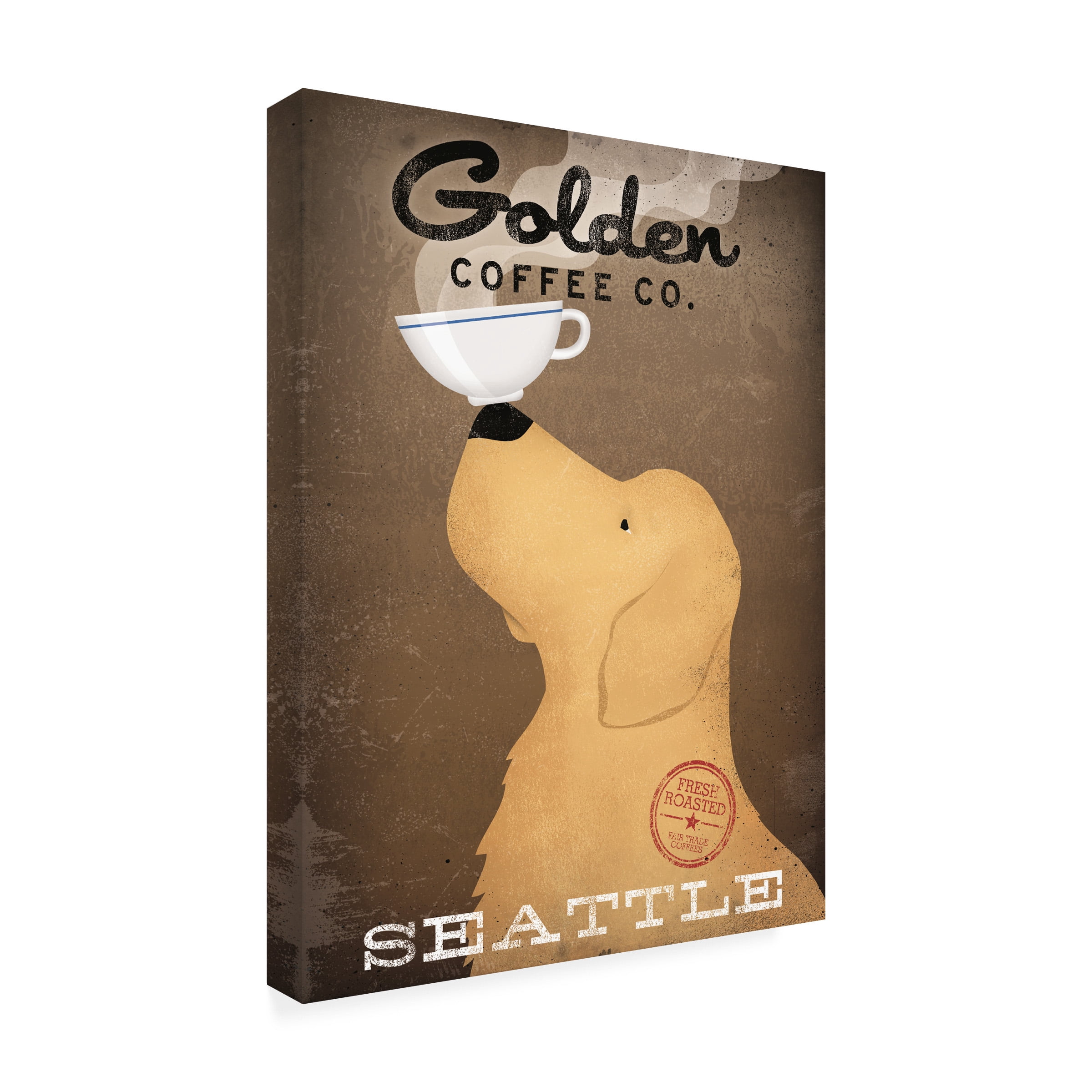 Trademark Fine Art 'Golden Coffee Co Seattle' Canvas Art by Ryan Fowler