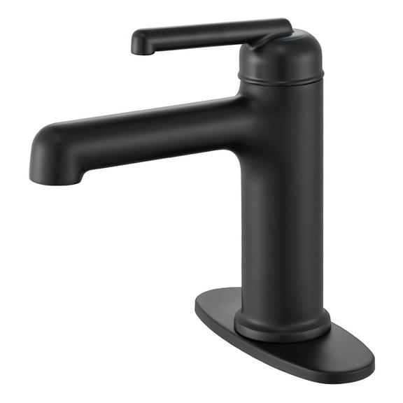 Bathroom Sink Faucets Matte Black, Brass Single Handle Bathroom Faucet with Pop-up Drain & Supply Lines Straight Spout, Widespread Vanity Rv Lavatory Washbasin Faucet 1 or 3 Holes 4.27GPM